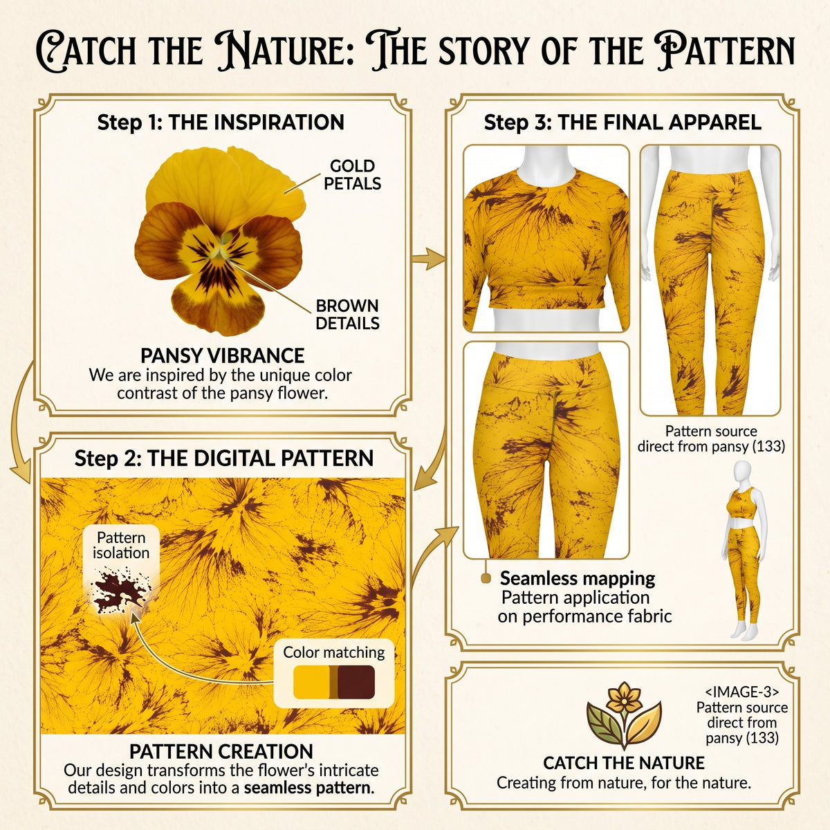 AI-generated colorway preview of the Sorbet Honeybee print (test render, not a final product photo).