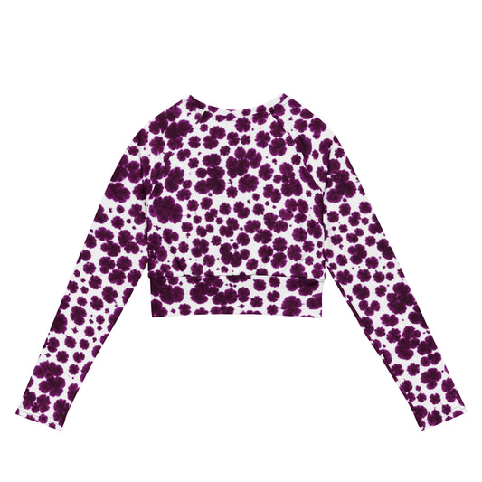 Lioulin Wild Cat Long Sleeve Crop Top - back view