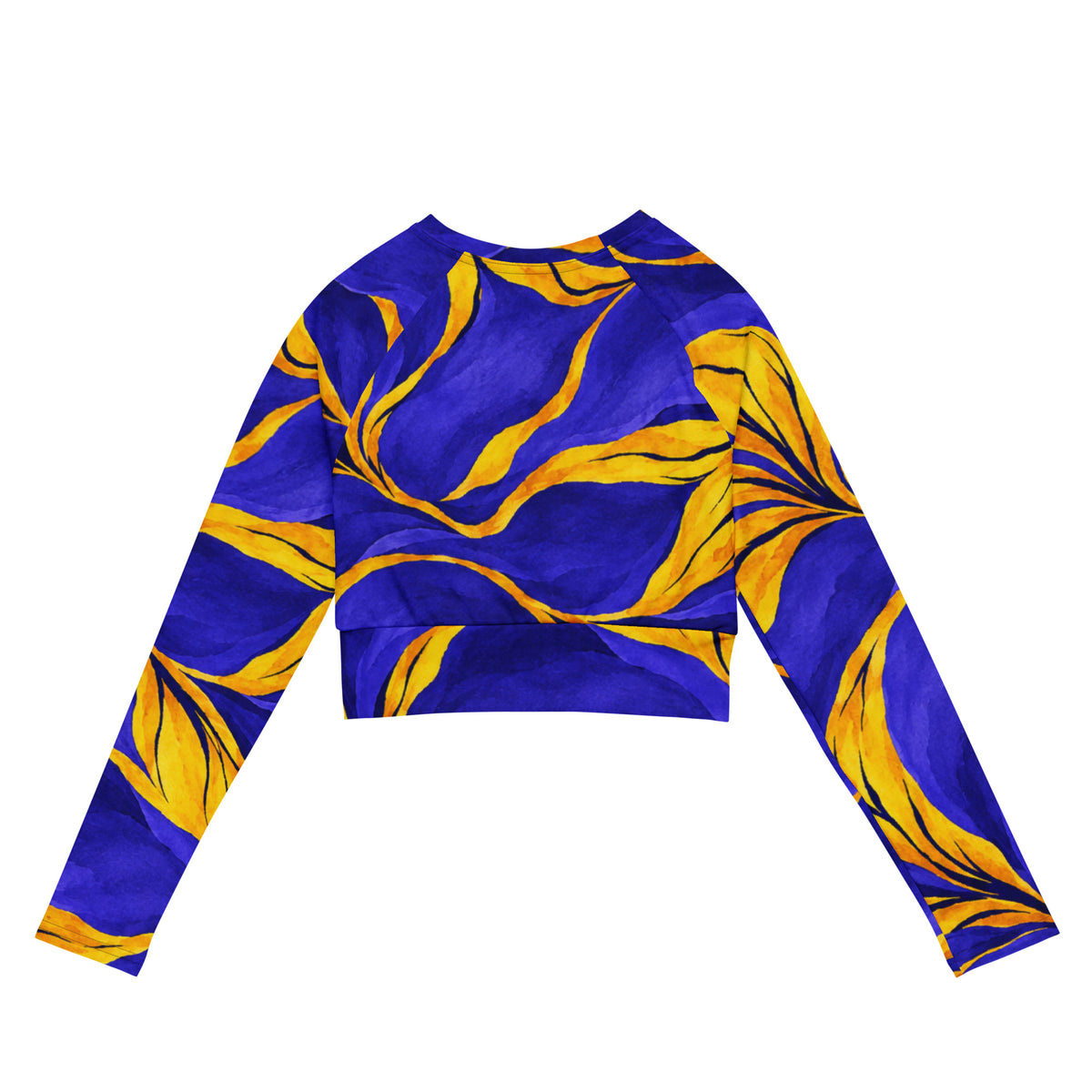 Sorbet Morpho long-sleeve crop top, back view