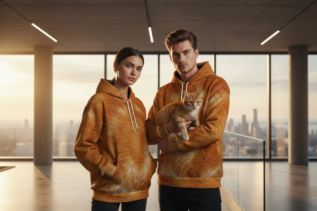 THE MARMALADE MAVERICK // ORANGE TABBY DNA-MATCH HOODIE