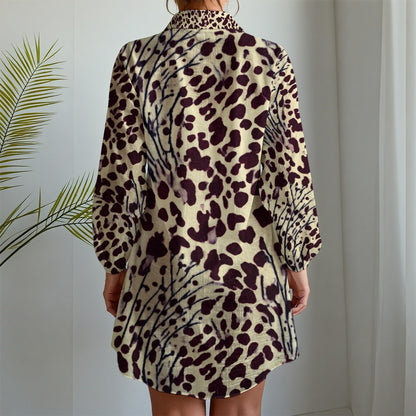 All-Over Print Women's Long Sleeve Shirt Dress