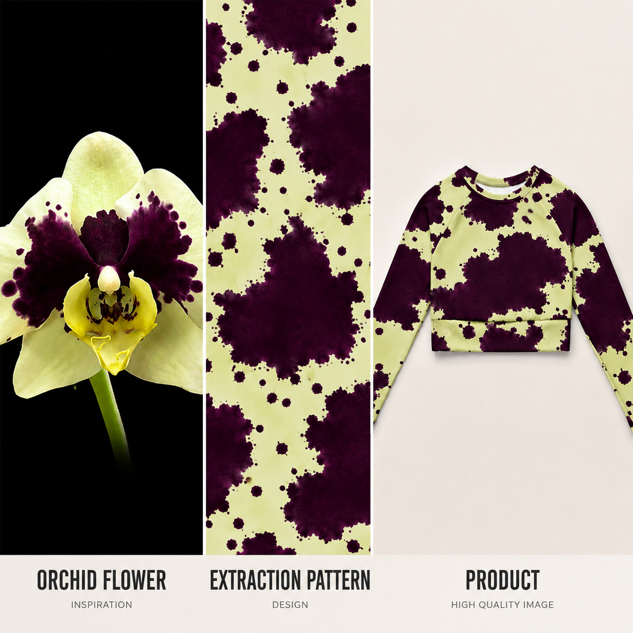 Autumn Fest orchid Recycled long-sleeve crop top