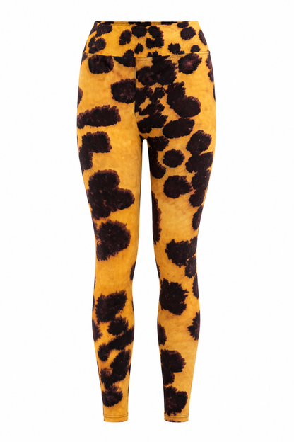 Tiger Orchid Leggings - lifestyle photo, model wearing nature-inspired yoga leggings