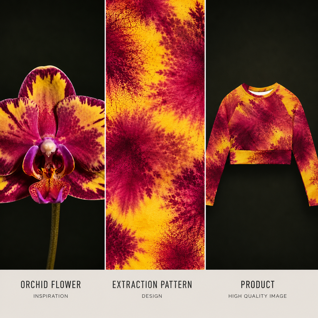 Xen Phoenix Orchid Long Sleeve Crop Top