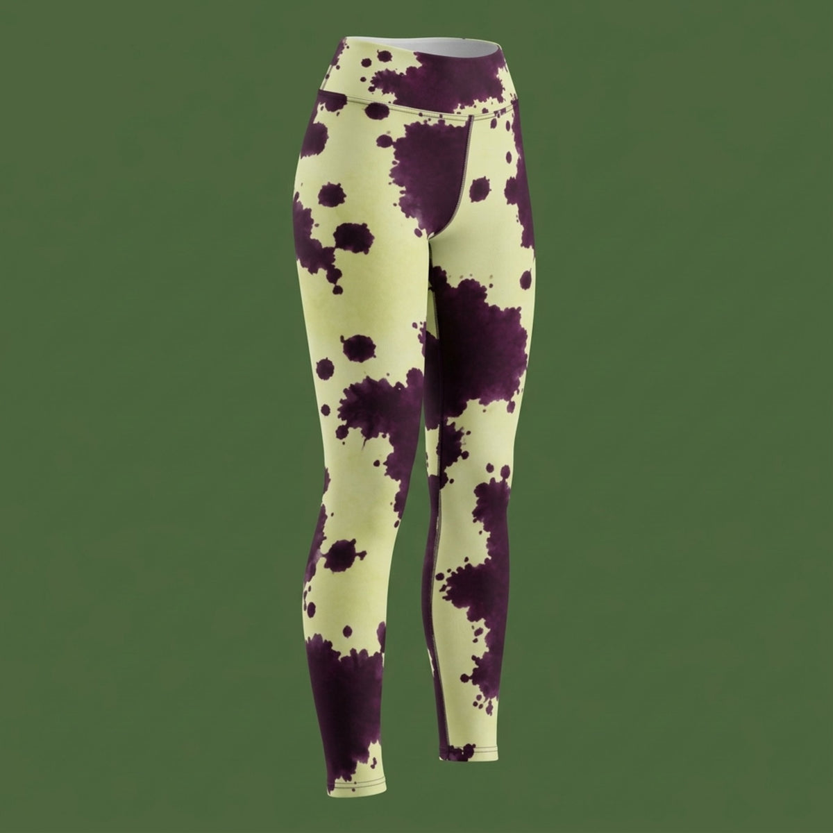 Autumn Fest Orchid Yoga Leggings – abstract print from the real flower, image 8