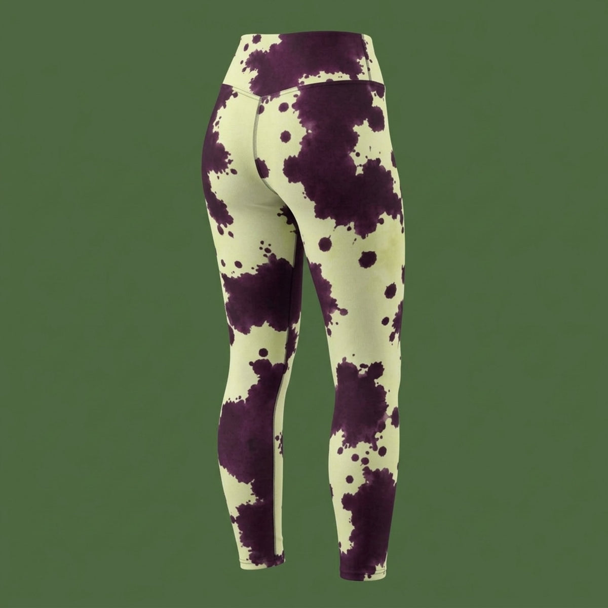 Autumn Fest Orchid Yoga Leggings – abstract print from the real flower, image 7