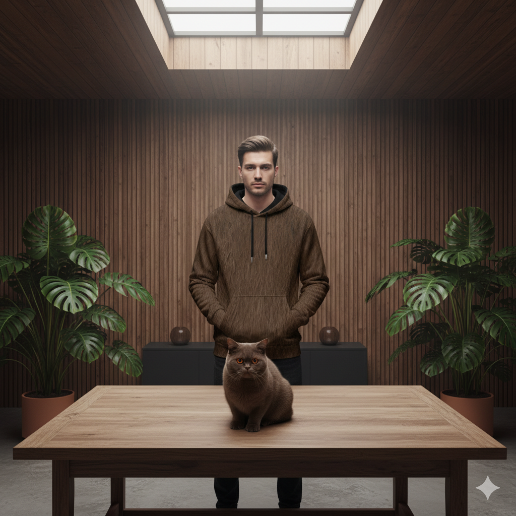 THE COCOA ARISTOCRAT // CHOCOLATE BRITISH SHORTHAIR HOODIE