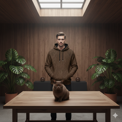 THE COCOA ARISTOCRAT // CHOCOLATE BRITISH SHORTHAIR HOODIE
