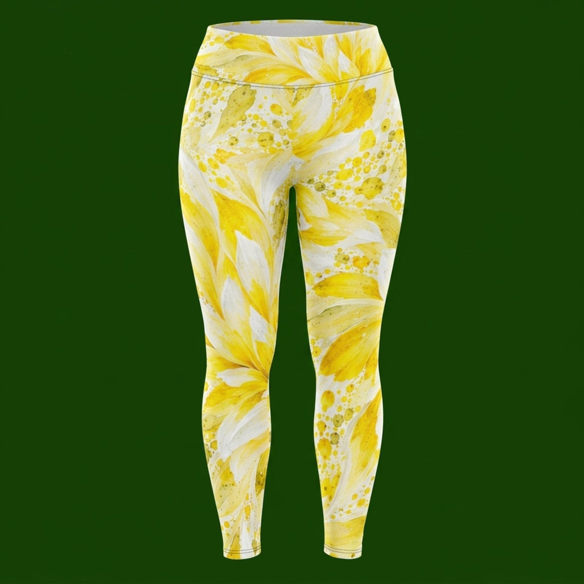 Grand Prix Dahlia Plus Size Leggings – abstract print from the real flower, image 5