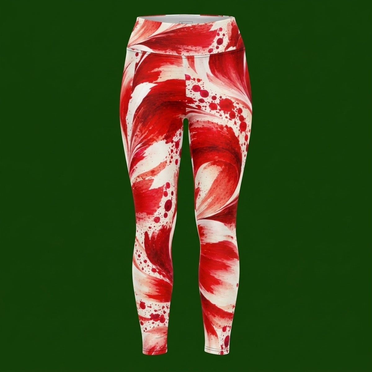 Davos Dinnerplate Dahlia Plus Size Leggings – abstract print from the real flower, image 5