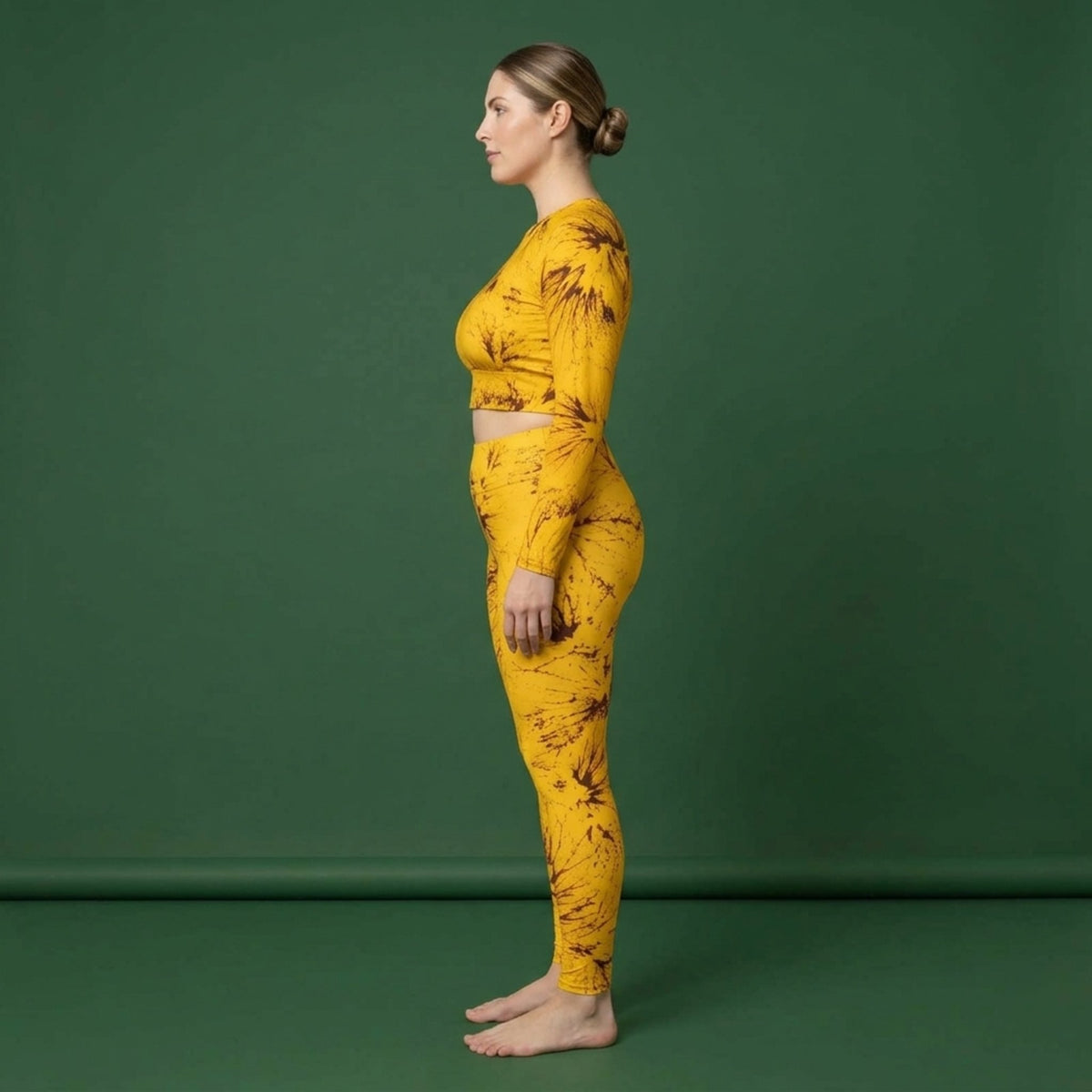 Sorbet Honeybee Viola Leggings – abstract print from the real flower, image 14