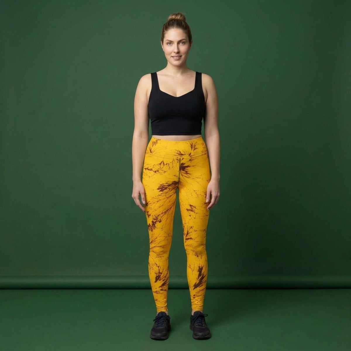 Sorbet Honeybee Viola Leggings – abstract print from the real flower, image 5