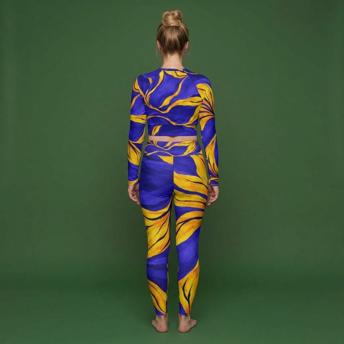 Sorbet Morpho Viola Leggings – abstract print from the real flower, image 14