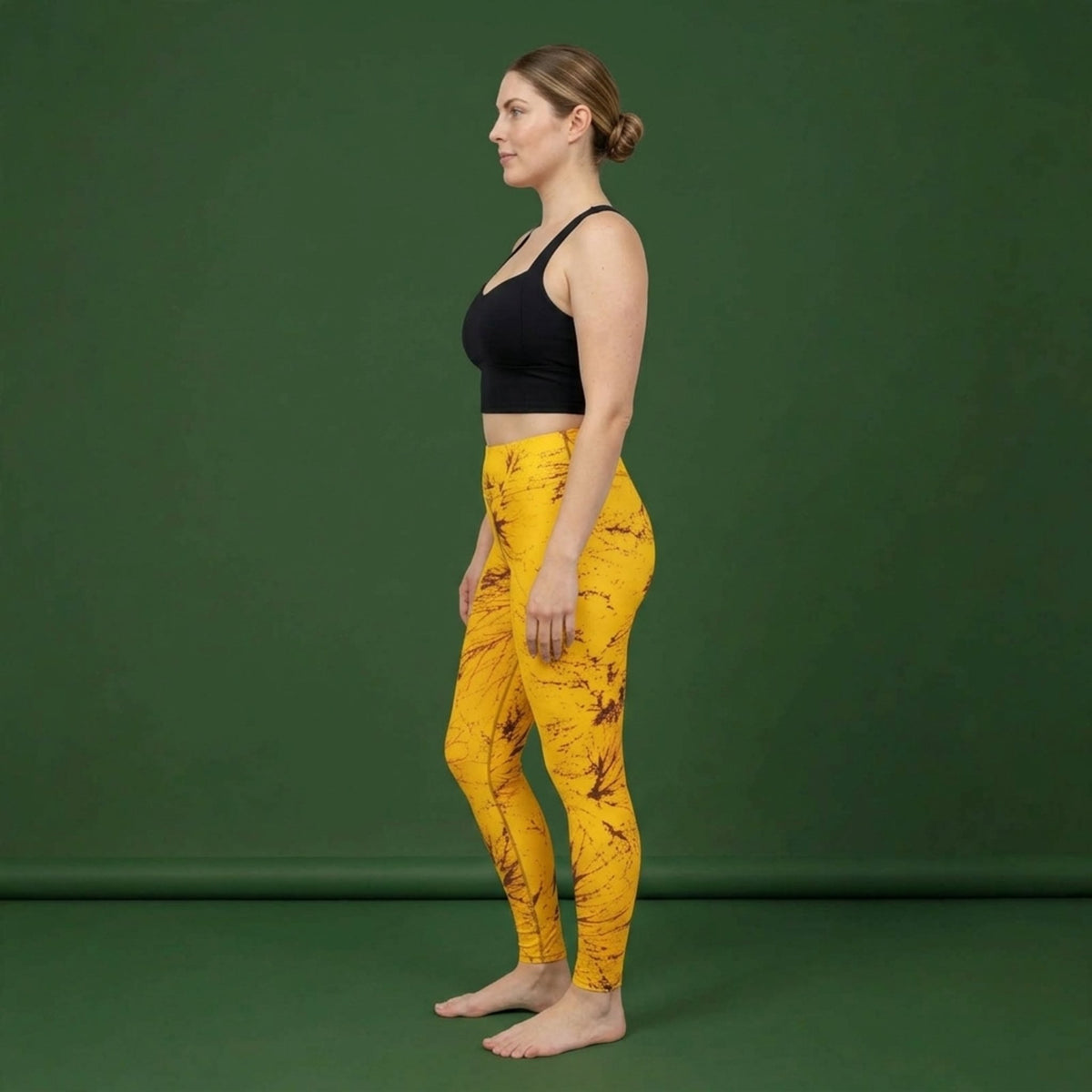 Sorbet Honeybee Viola Leggings – abstract print from the real flower, image 3