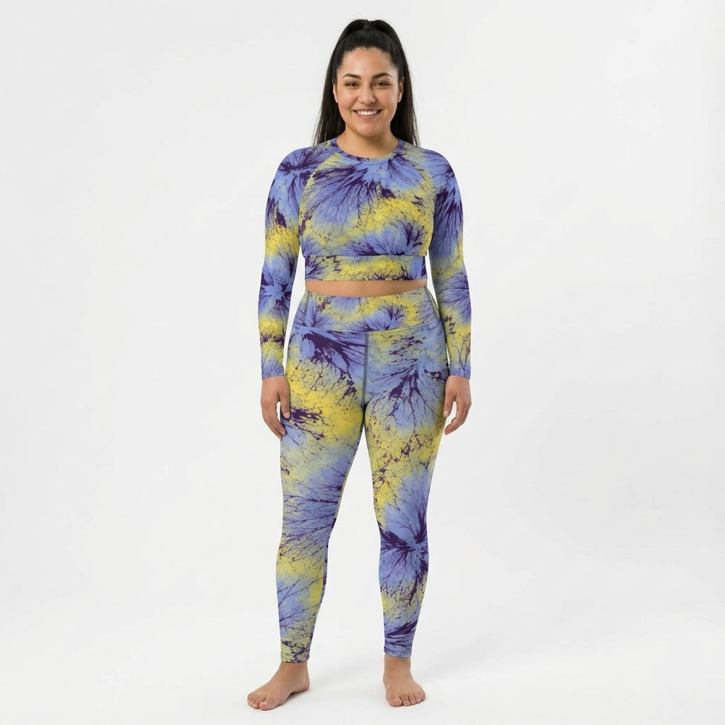 Deltini Blue Purple Wing Viola Leggings