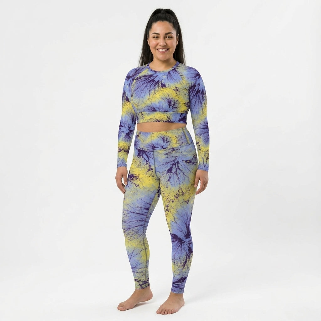 Deltini Blue Purple Wing Viola Leggings