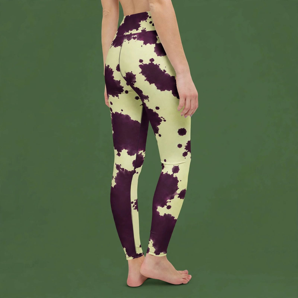 Autumn Fest Orchid Yoga Leggings – abstract print from the real flower, image 10