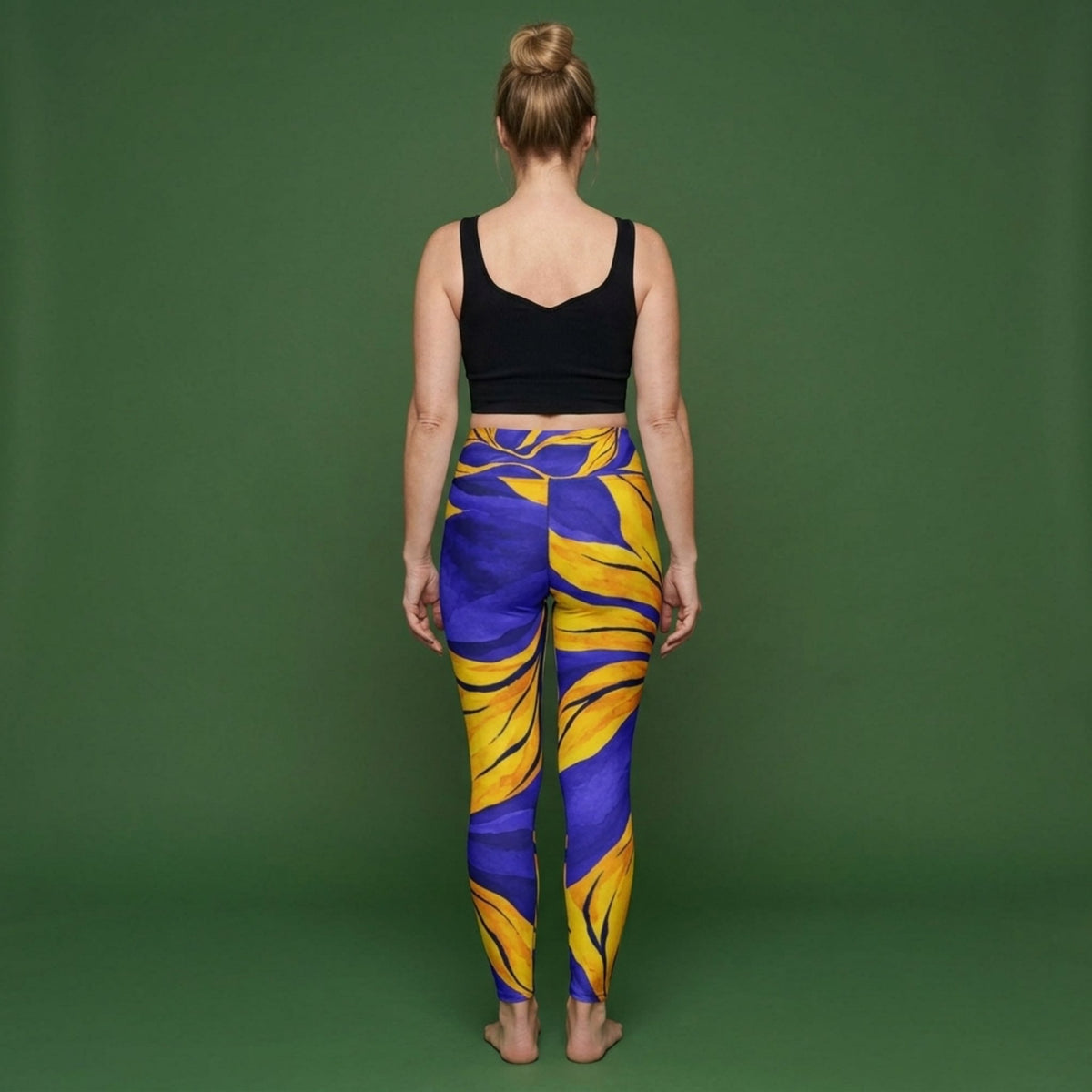 Sorbet Morpho Viola Leggings – abstract print from the real flower, image 5