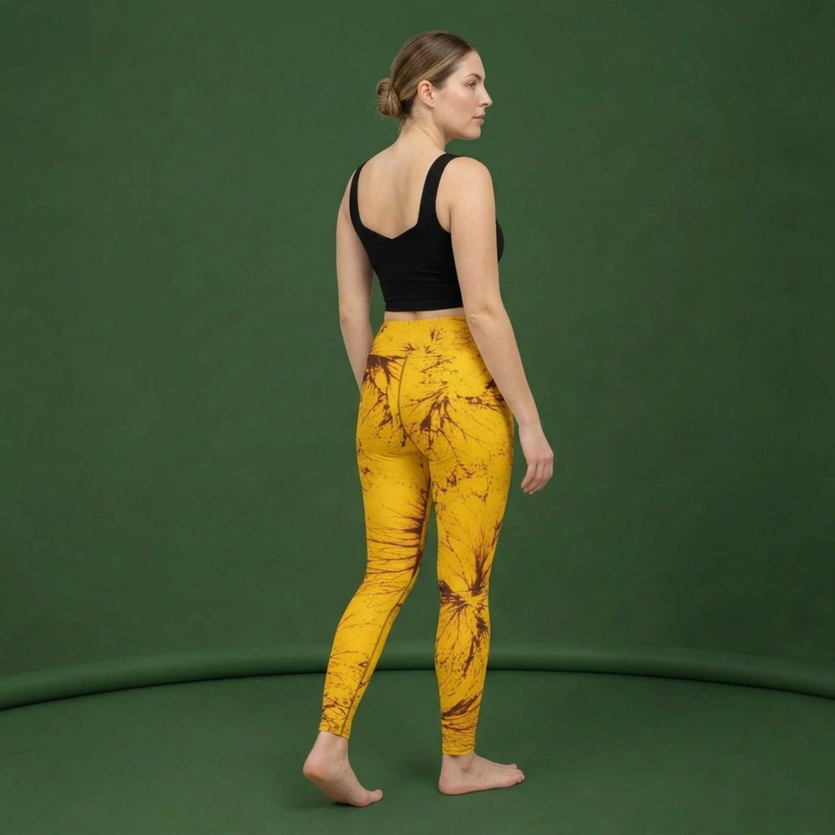 Sorbet Honeybee Viola Leggings – abstract print from the real flower, image 2