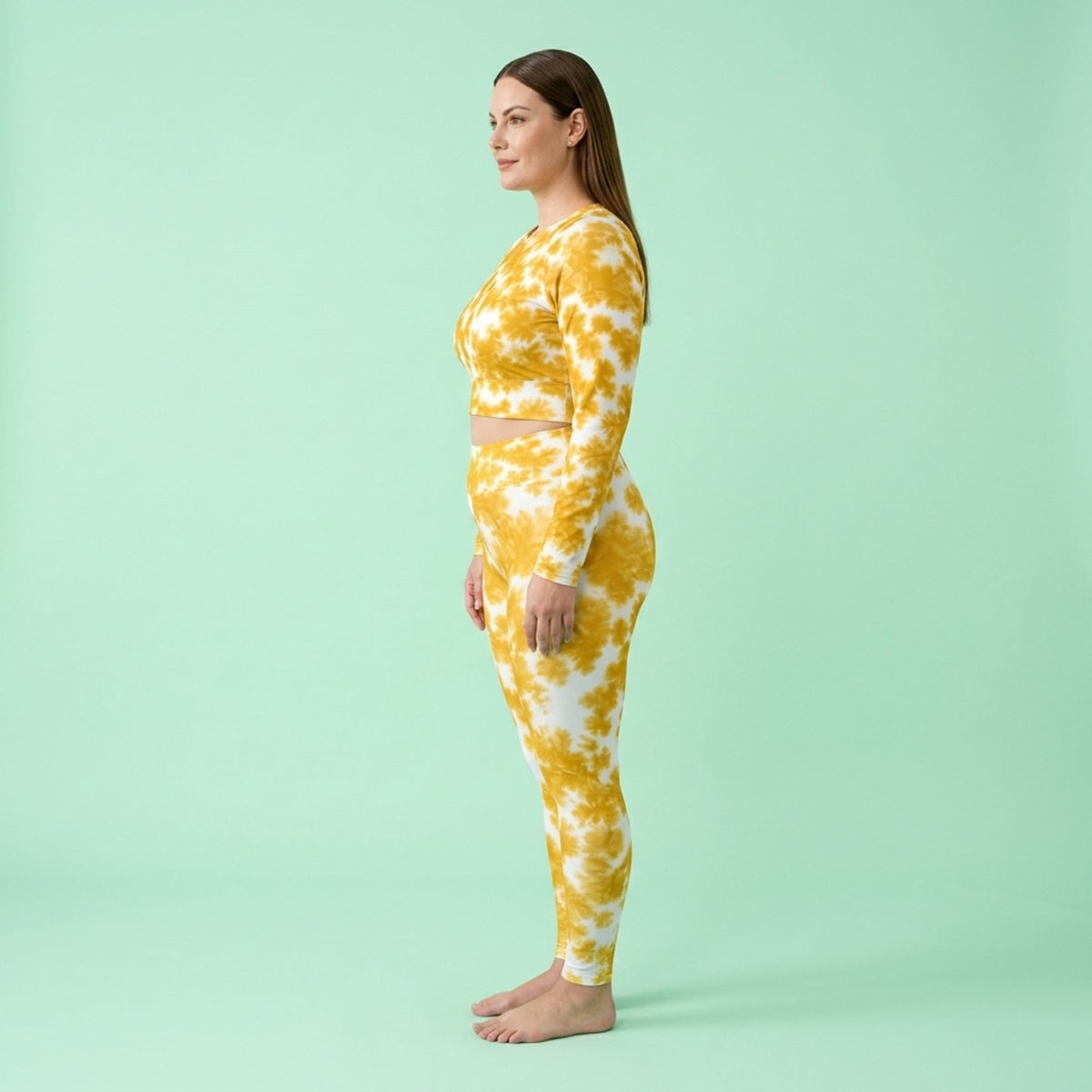 Rancho Bariloche Orchid Yoga Leggings – abstract print from the real flower, image 13