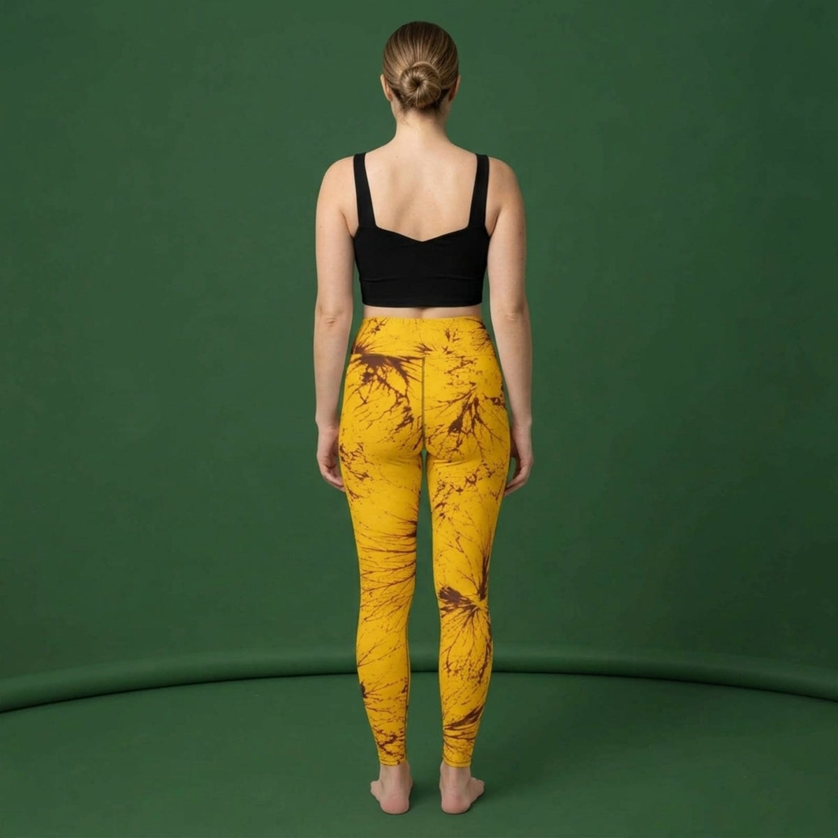 Sorbet Honeybee Viola Leggings – abstract print from the real flower, image 4
