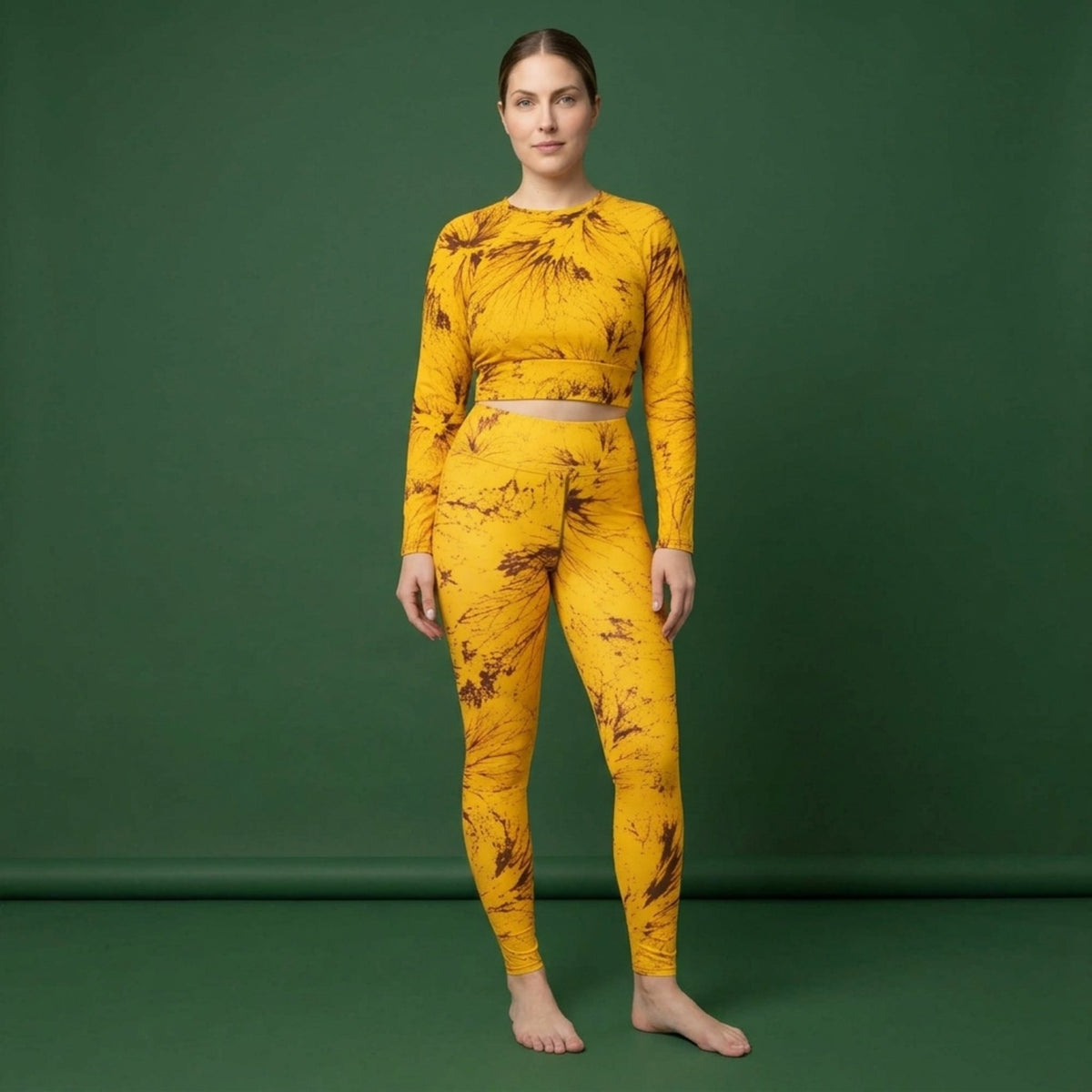 Sorbet Honeybee Viola Leggings – abstract print from the real flower, image 15