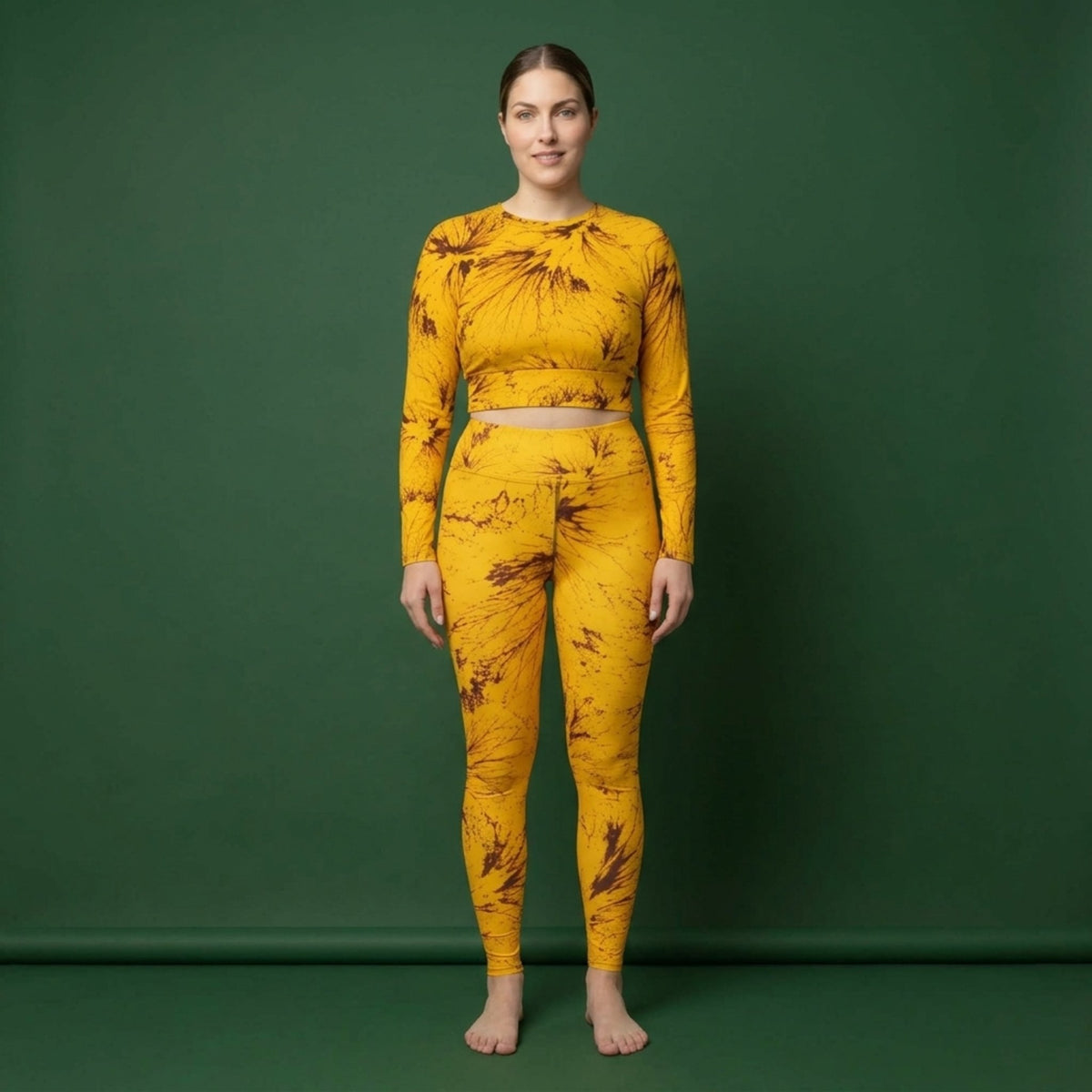 Sorbet Honeybee Viola Leggings – abstract print from the real flower, image 16
