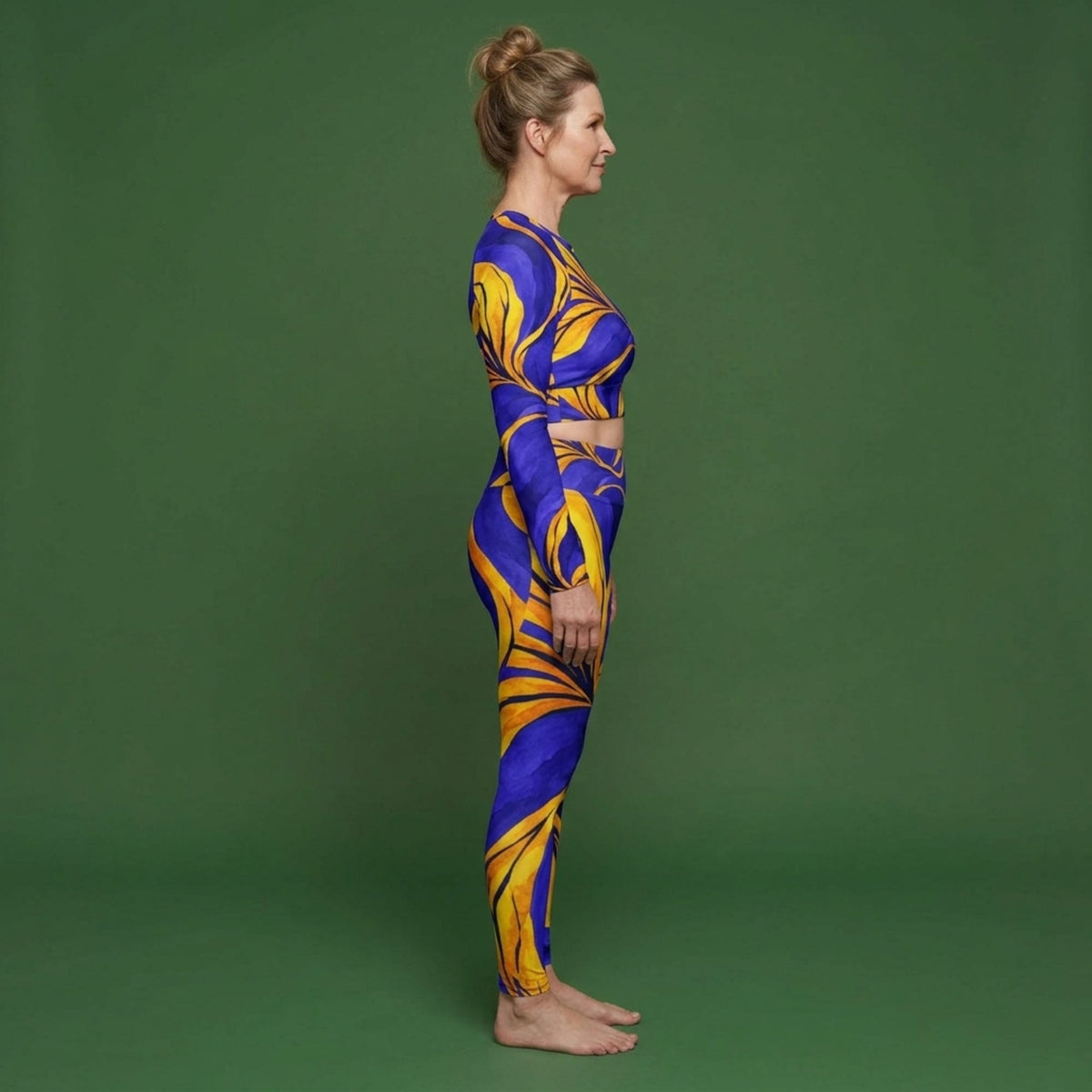 Sorbet Morpho Viola Leggings – abstract print from the real flower, image 17