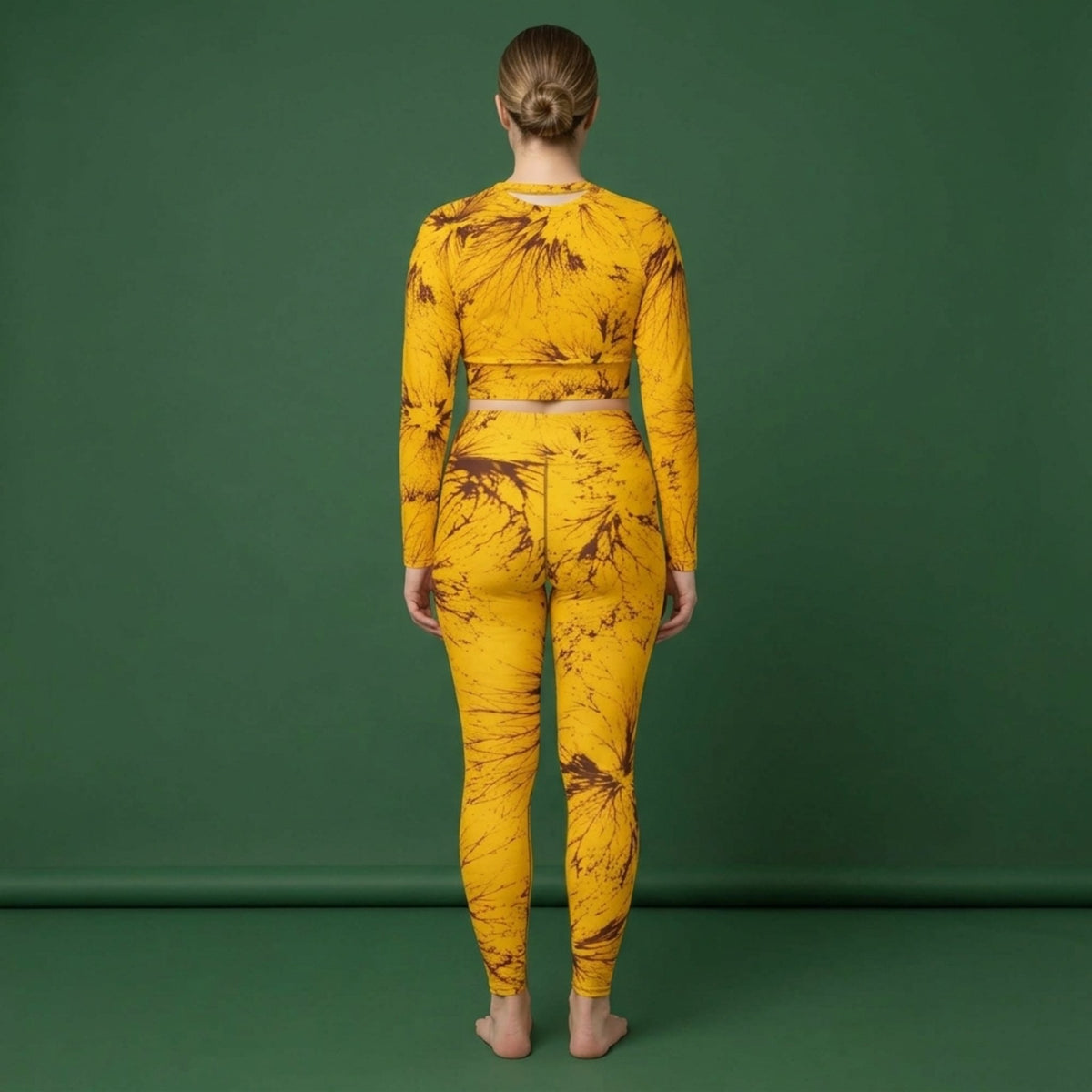 Sorbet Honeybee Viola Leggings – abstract print from the real flower, image 18