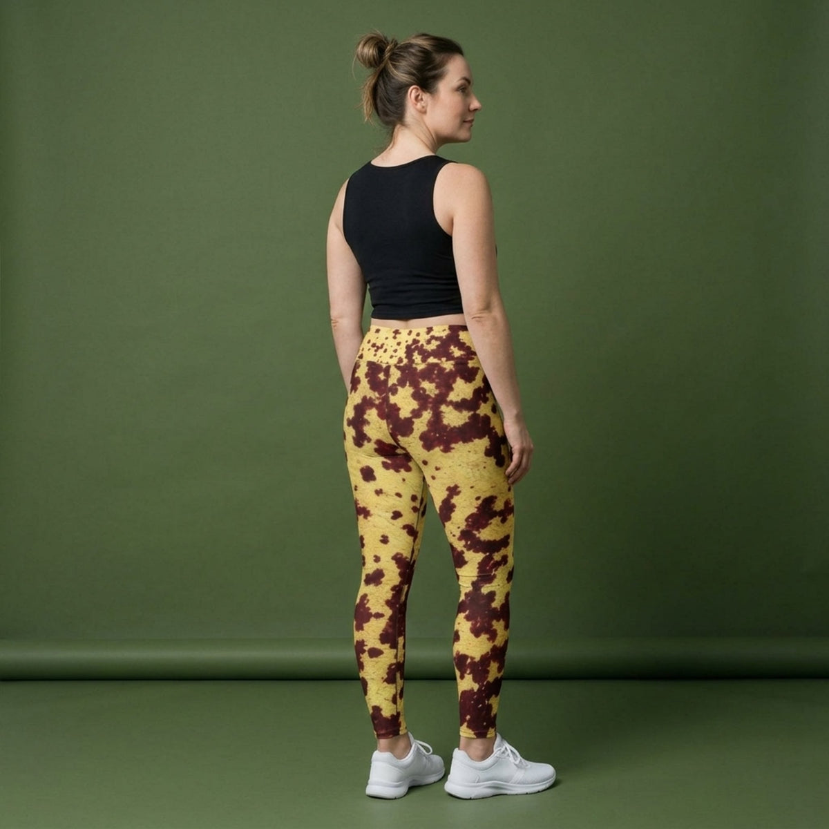 Godefroyae Orchid Leggings – abstract print from the real flower, image 2