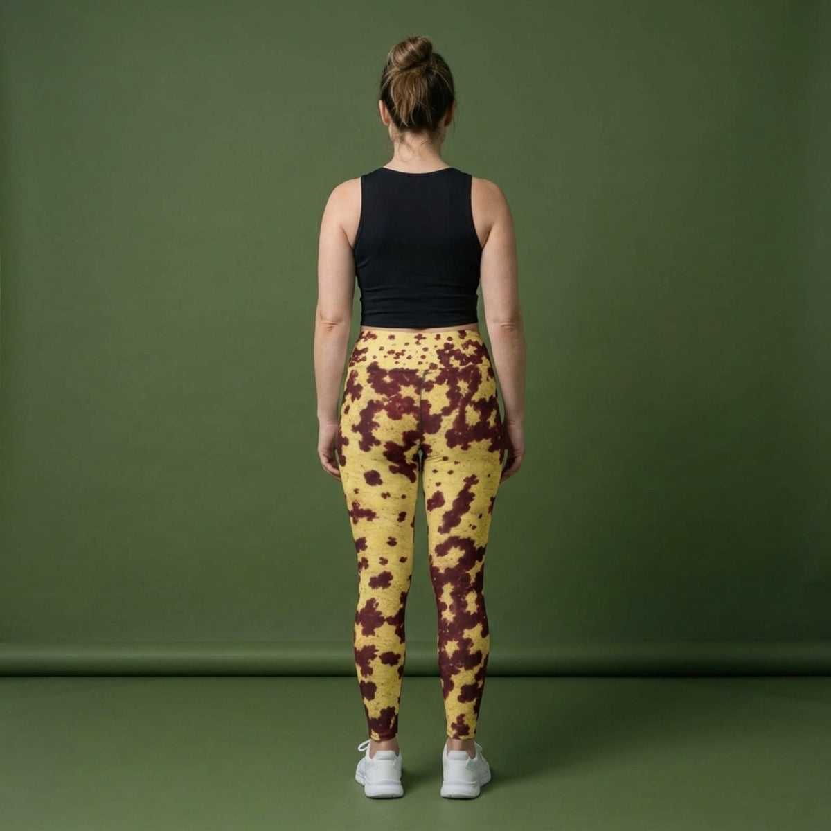 Godefroyae Orchid Leggings – abstract print from the real flower, image 5