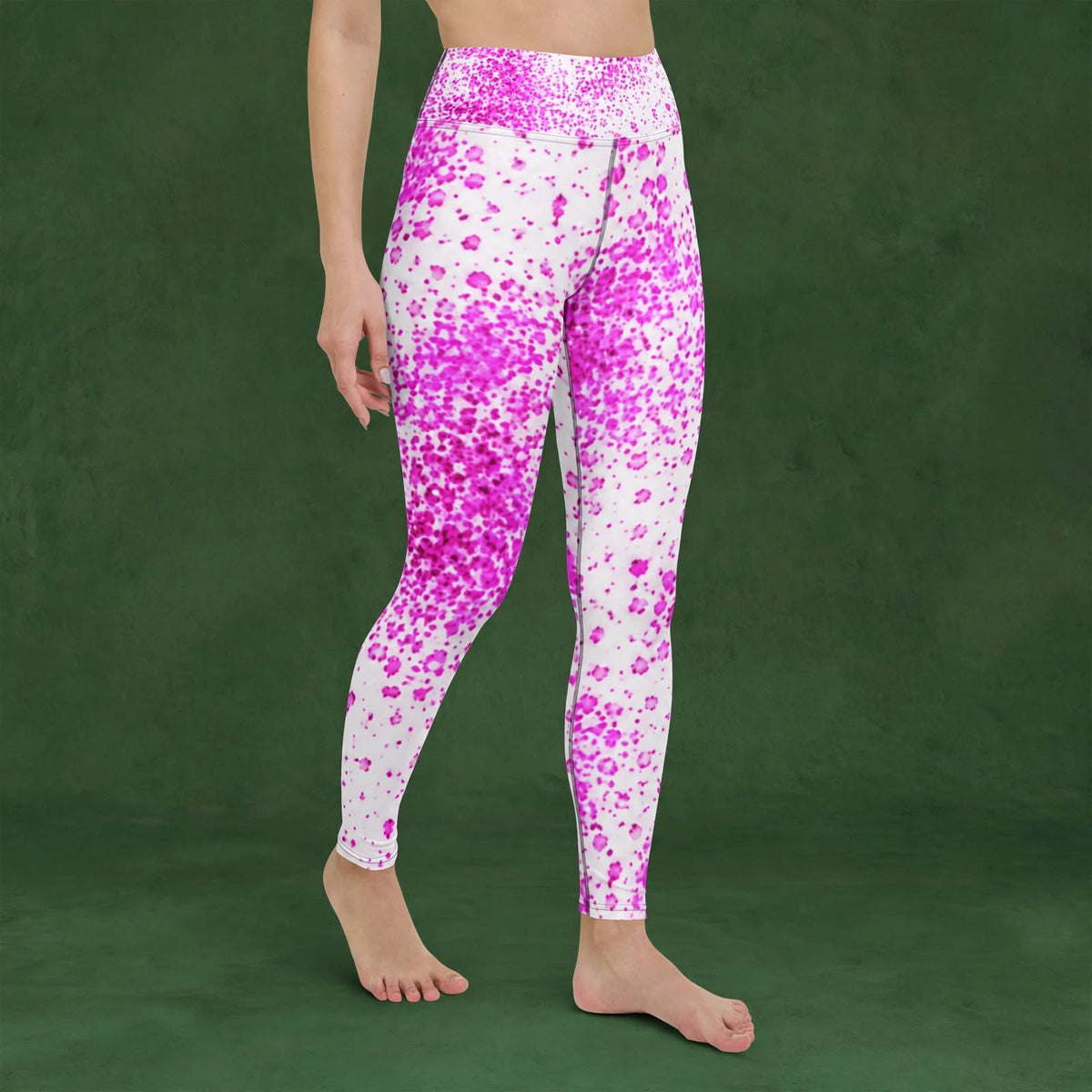 Pale Face Clown Orchid Yoga Leggings – abstract print from the real flower, image 15