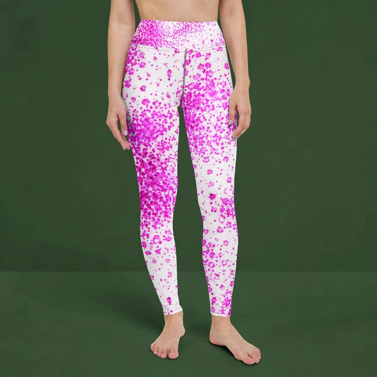 Pale Face Clown Orchid Yoga Leggings – abstract print from the real flower, image 16