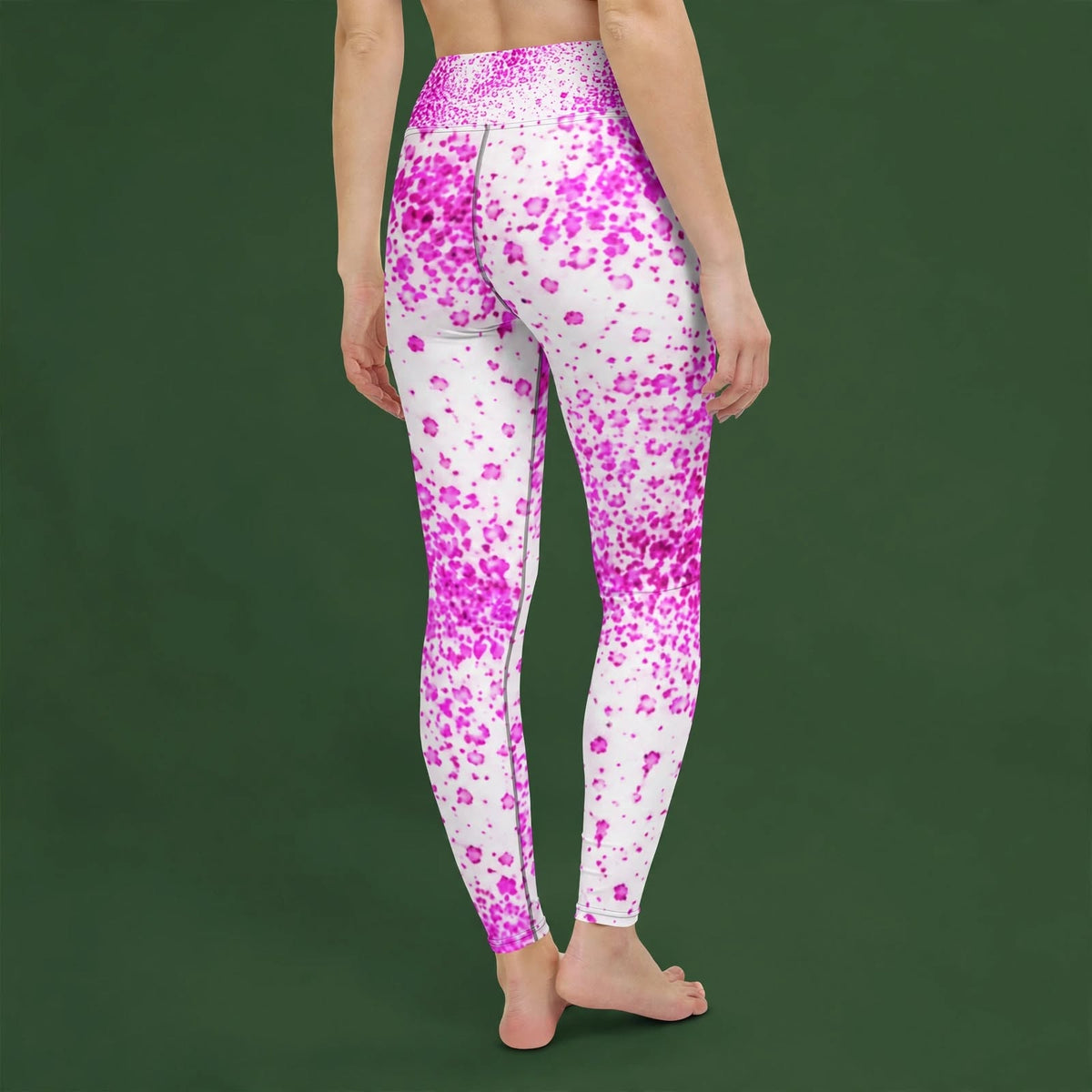 Pale Face Clown Orchid Yoga Leggings – abstract print from the real flower, image 18