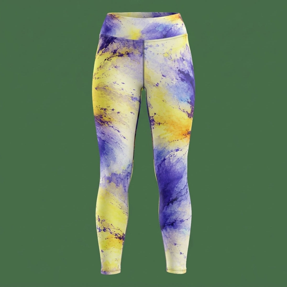 Penny Purple Picotee Viola Leggings – abstract print from the real flower, image 8
