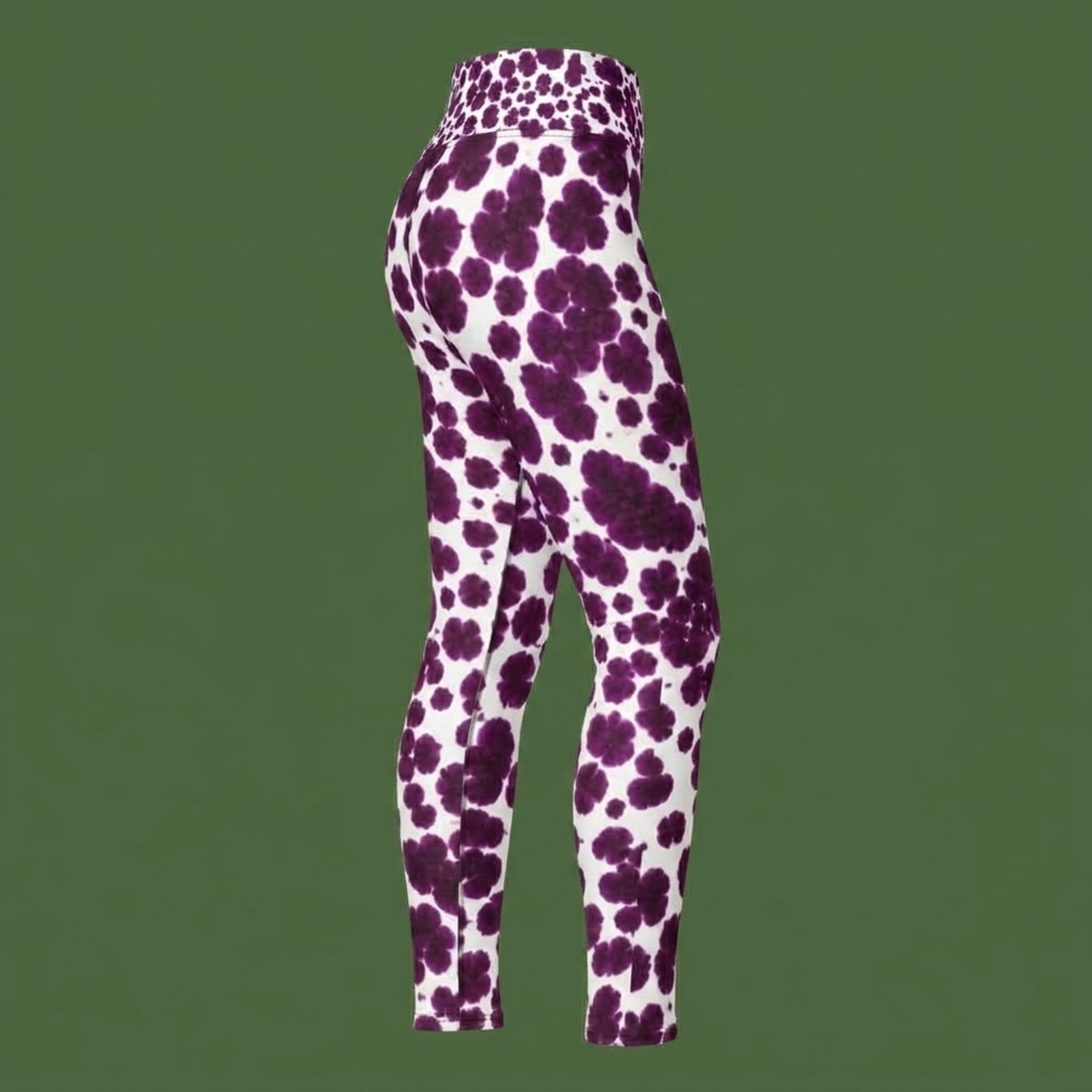 Lioulin Wild Cat Orchid Yoga Leggings – abstract print from the real flower, image 8
