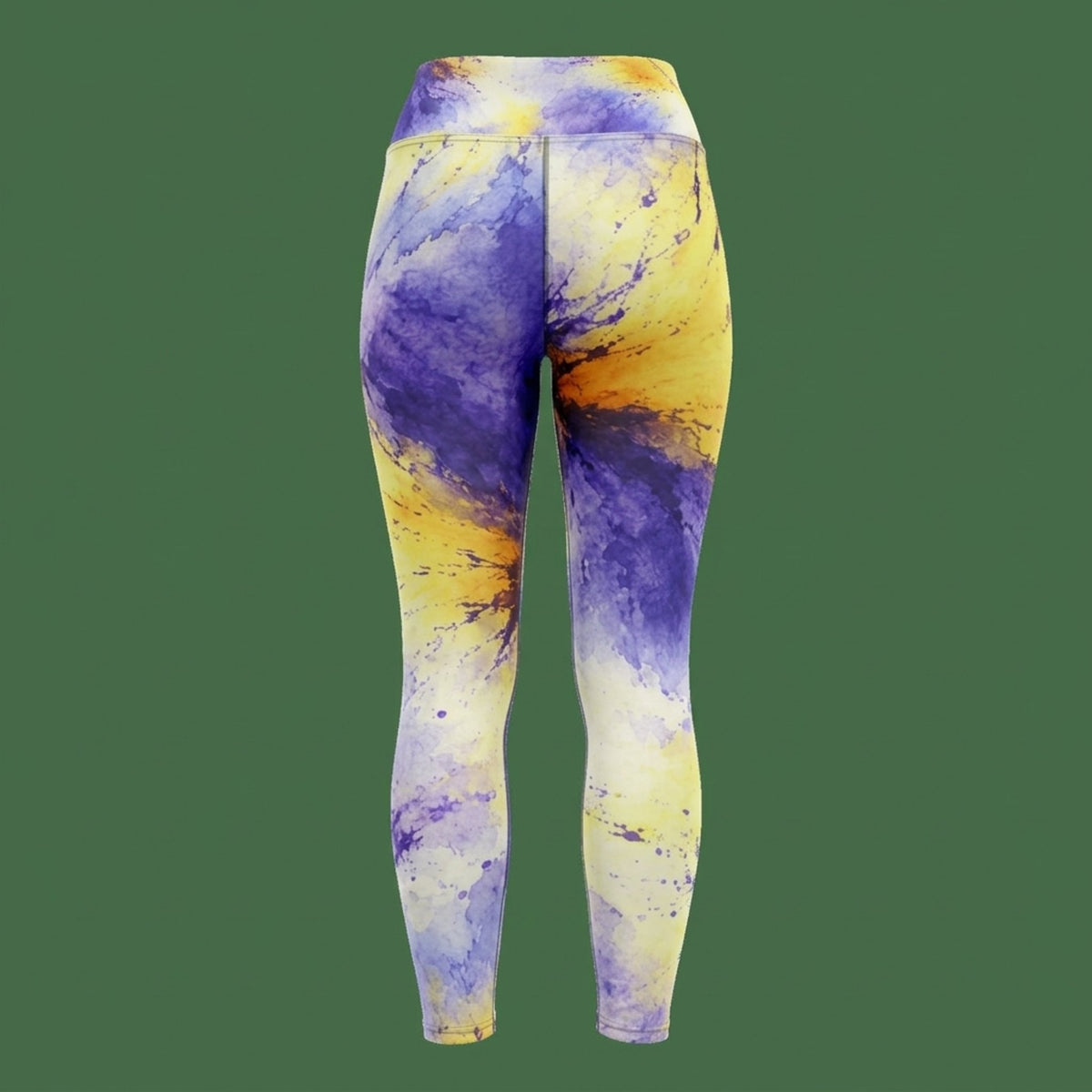 Penny Purple Picotee Viola Leggings – abstract print from the real flower, image 7