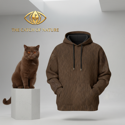 THE COCOA ARISTOCRAT // CHOCOLATE BRITISH SHORTHAIR HOODIE