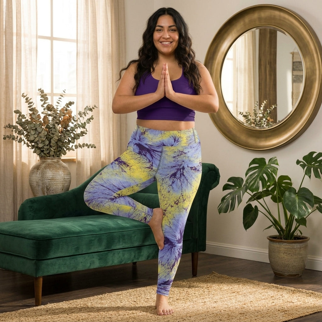 Deltini Blue Purple Wing Viola Leggings