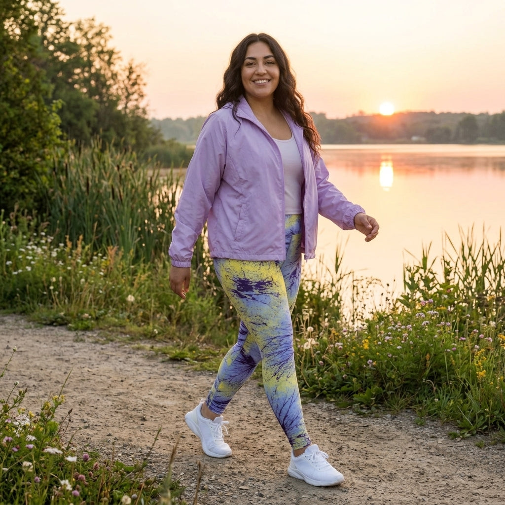 Deltini Blue Purple Wing Viola Leggings