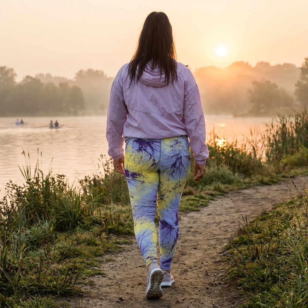 Deltini Blue Purple Wing Viola Leggings