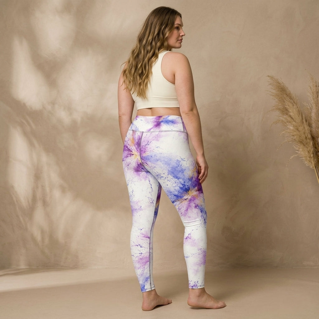Model wearing Sorbet Pink Halo leggings (view 2).