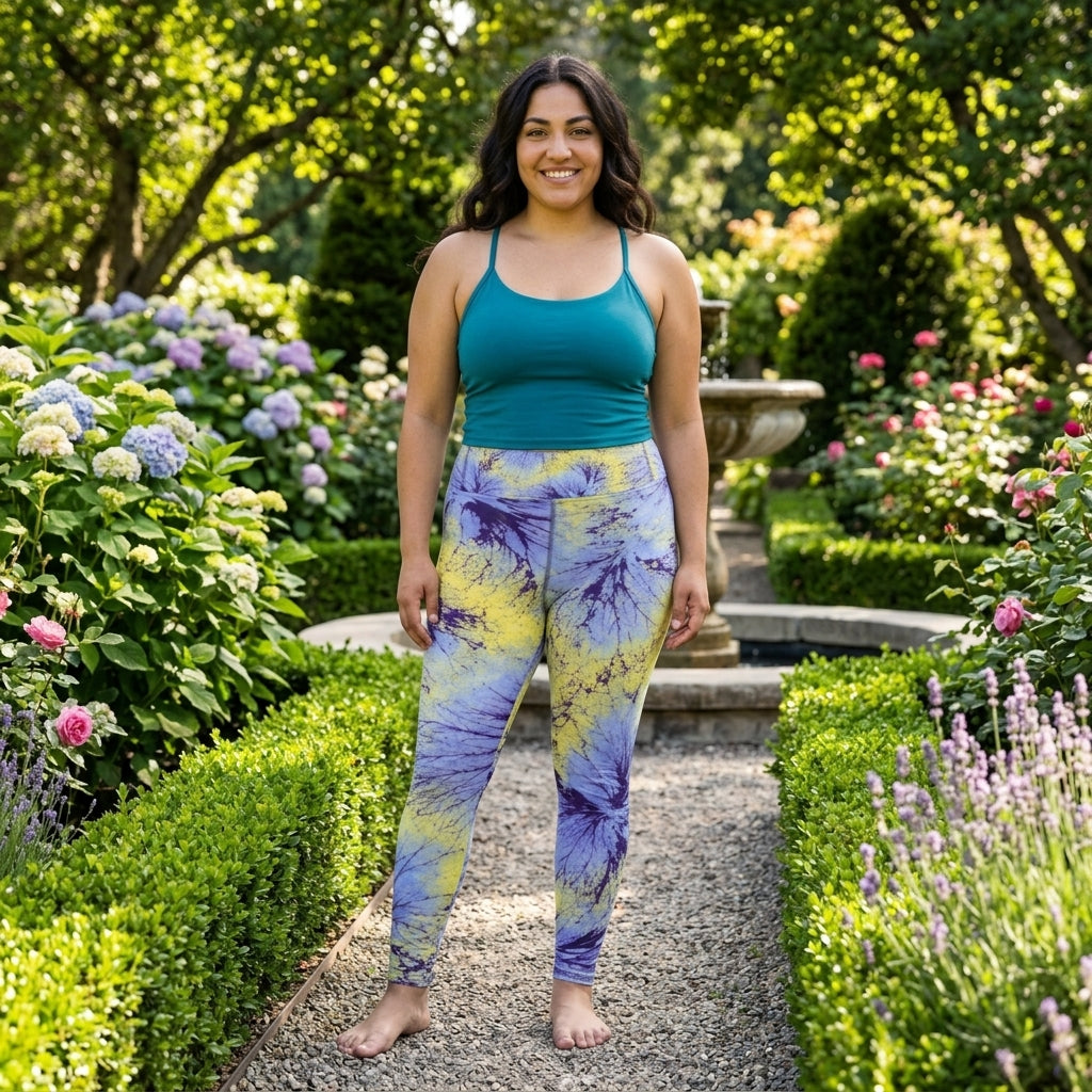 Deltini Blue Purple Wing Viola Leggings