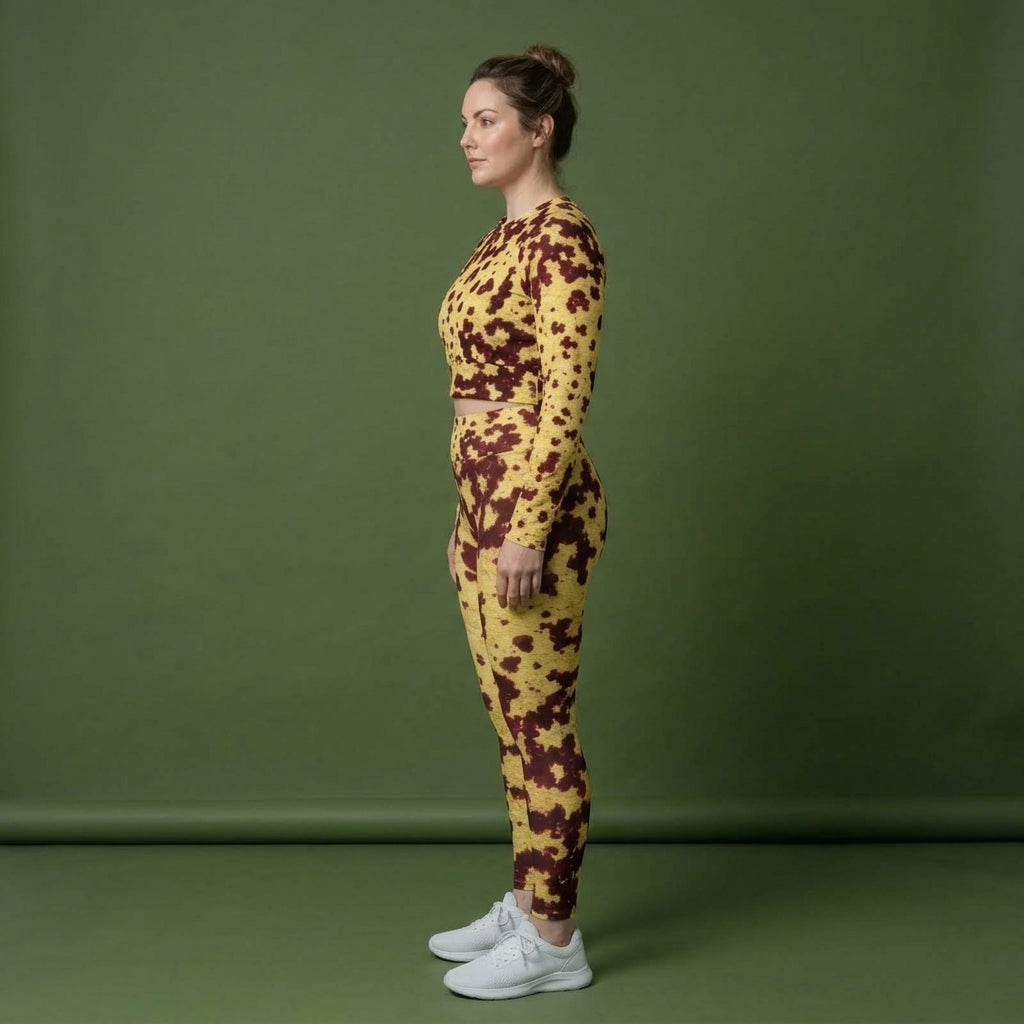 Godefroyae Orchid Leggings – abstract print from the real flower, image 13