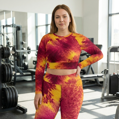 Xen Phoenix Orchid Long Sleeve Crop Top