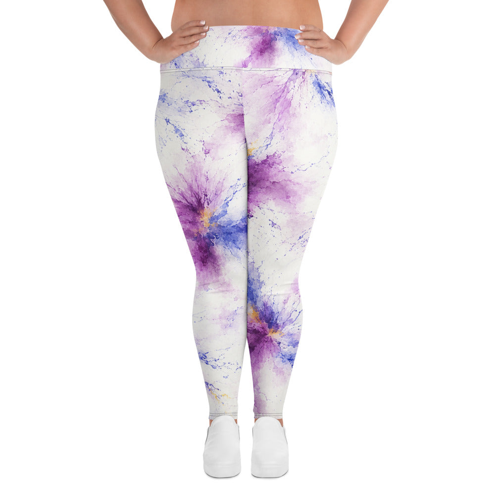 Leggings in the Sorbet Pink Halo print, studio product shot, front view (view 2).