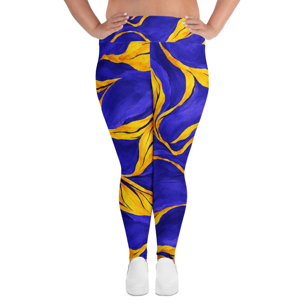 Leggings in the Sorbet Morpho print, studio product shot, front view (view 2).