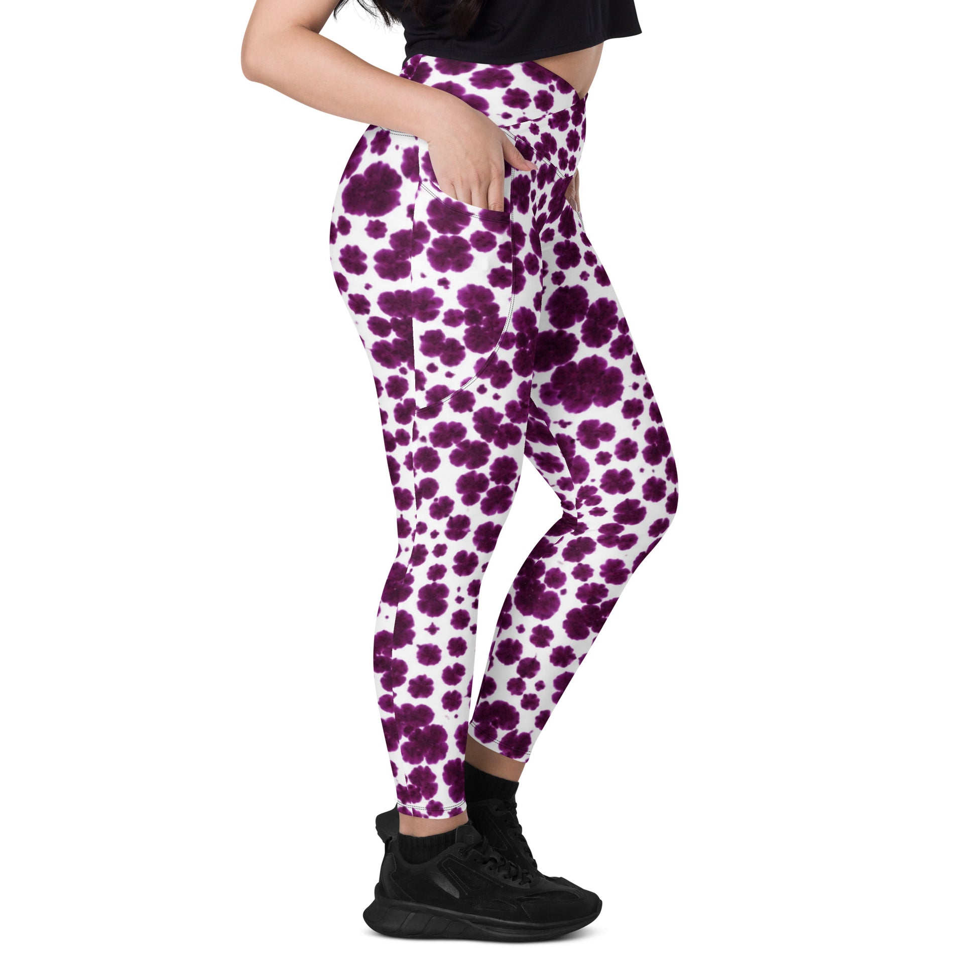 Lioulin Wild Cat Leggings with Pockets - right side view