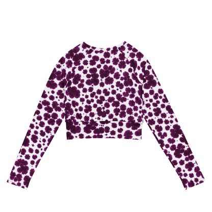 Lioulin Wild Cat Long Sleeve Crop Top - back view
