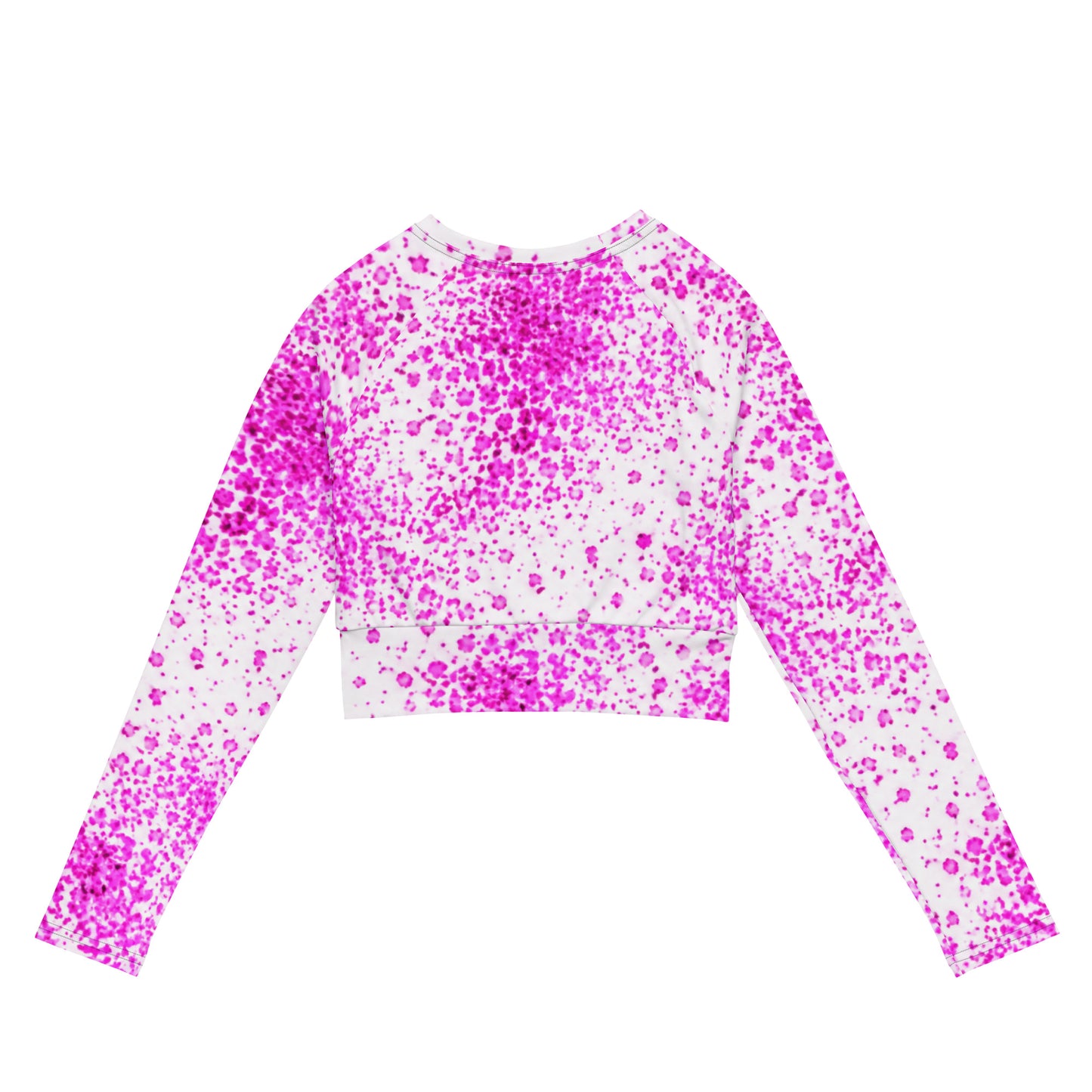 Pale Face Clown Orchid Long Sleeve Crop Top - back view